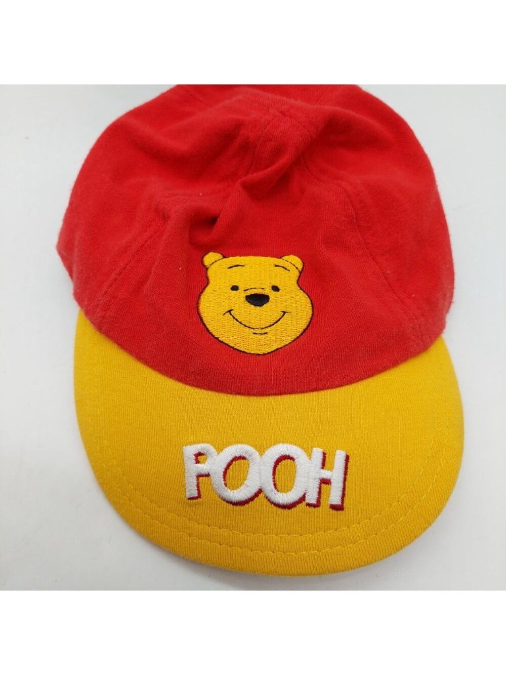 Walt Disney World Kids Baby Winnie the Pooh Fitted Hat Red Yellow READ